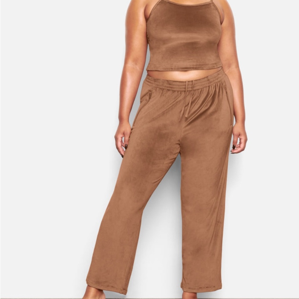 Skims Sienna Skims VELOUR WIDE LEG Pants 2X